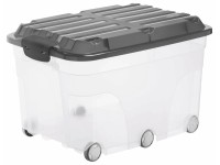 Rotho Rollbox Roller 6 Anthrazit-Transparent 57 l / 2 Stk.