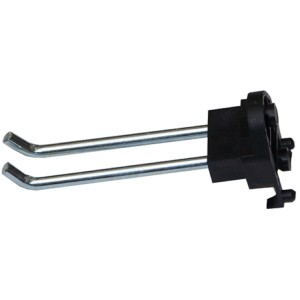 Küpper Supporto sistema, 7,5 cm, argento-nero, confezione da 4 per pannello forato da banco.