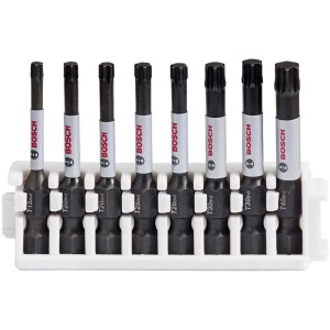 Set di inserti Bosch Impact Control, 8 pezzi (T15-T40) nel supporto. Punte per avvitatori per impieghi gravosi.