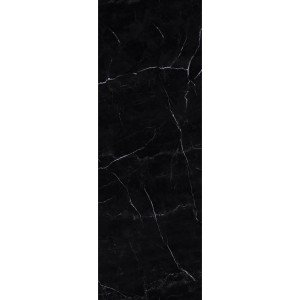 Panneau mural SPC Decoflooring, 260x90 cm, marbre noir, brillant. Panneau décoratif pour revêtement mural.