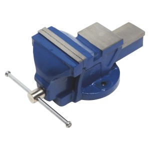 Étau d'établi bleu LUX Classic 125 mm en acier.