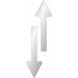 Stickers flèches réfléchissantes pour signalétique, 27,5x4,5 cm, résistants aux intempéries.