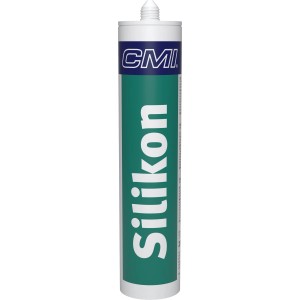 Cartuccia di silicone trasparente CMI, 280ml, per sanitari e cucine.