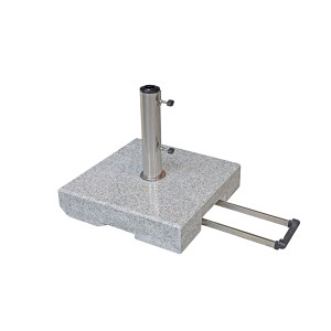 Base per ombrellone Doppler in granito trolley 70 kg con ruote e maniglia.