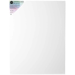 Toile blanche Classic, 60x80 cm, tendue sur châssis. Idéale pour la peinture acrylique et à l'huile.