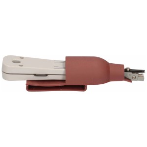 Outil d'insertion Schwaiger LSA Plus avec étui de ceinture pour la technologie réseau.