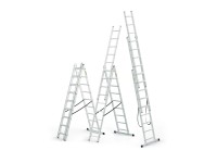 Drabest Vielzweckleiter Aluminium 3 x 7 Sprossen