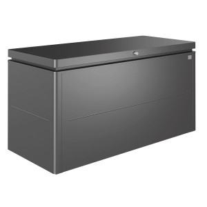 Biohort Loungebox Gr. 160, grigio scuro metallizzato, ideale per riporre articoli da giardino e cuscini.