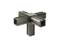 XD-Rohrverbinder Kreuzstück mit Abgang Schwarz für Ø 20 mm
