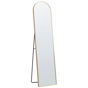 Specchio da terra dorato Bagnolet con cornice in metallo.