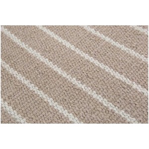 Dettaglio: Tappeto passatoia Missouri a righe grigio-crema, 60x120 cm.