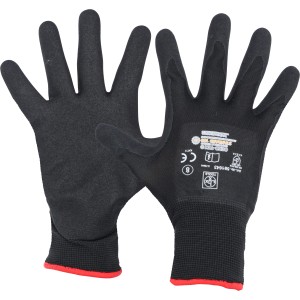 Guanti da lavoro LUX Green Glove taglia 10 in PET riciclato con rivestimento antiscivolo.