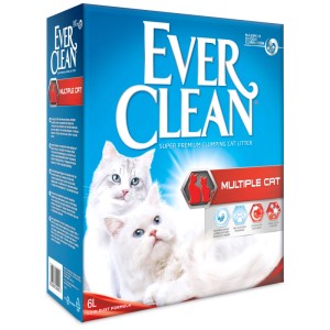 Paquet de litière agglomérante Ever Clean Multiple Cat, 10 l pour foyers avec plusieurs chats.