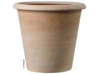 Deroma Pflanztopf Siena Conico Galestro-Ton Weiss Ø 49,5 cm / Höhe 47 cm