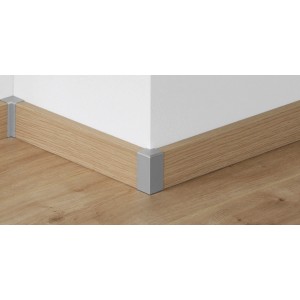 Parador Außenecke Alu Optik für Sockelleisten SL 3/6/18, einfache Montage ohne Gehrungsschnitte.