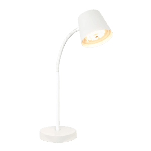 Lampada da scrivania a batteria Brilo Biwo bianca, orientabile e dimmerabile con funzione touch.
