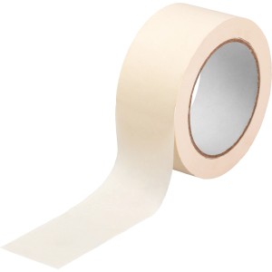 Rolle Flachkrepp Klebeband, 50 m x 48 mm, zum Abkleben im Innenbereich.