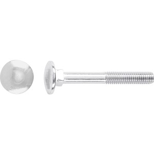 Vis à tête ronde galvanisée LUX M8 x 40 mm à filetage partiel, lot de 50.