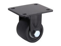 Rotella fissa carichi pesanti con ruota in plastica Ø 7,5 cm / altezza 10,5 cm