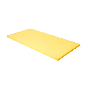 Pannello in schiuma gialla (2000x1000x50 mm) per materassi, imbottiture e isolamento acustico.