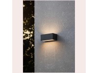 Eglo LED-Aussenwandleuchte Spongano Schwarz 9 x 18,5 cm / 1'200 lm