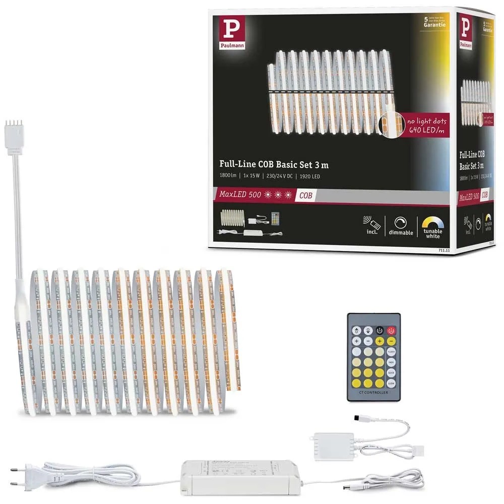 Paulmann 70549 Extension Bande LED Avec Prise 24 V 2.5 M Blanc Chaud 2.5 M