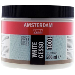 Amsterdam Grundierung Gesso Weiss, 500ml Gefäß für Acryl- und Ölfarben.