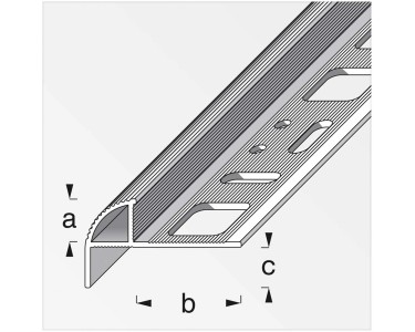 Profilo per gradino Alluminio Argento (HxLxP) 0,8 x 2 x 100 cm