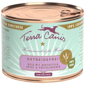 Terra Canis Alimento umido per cani Grain-Free Selvaggina, lattina da 200g.