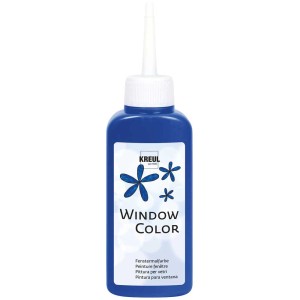 Kreul Window Color Royalblau, 80ml Flasche Fenstermalfarbe.