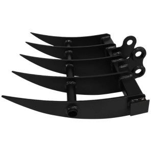 Rastrello per escavatore Güde per mini escavatore GMB 860B, acciaio, 5 denti