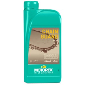 Motorex Chainguard 55 huile de chaîne, 1 litre, pour tronçonneuses. Huile minérale pour une utilisation annuelle.