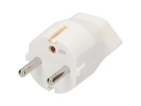 Fixadapter Schuko Typ13 / 3-polig Weiss Fixadapter Schuko Typ13 / 3-polig Weiss