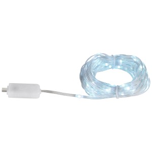 Globo LED-Band, 5 m, mit 50 LEDs, weiß, für Innen- und Außenbereich, mit USB-C Anschluss.