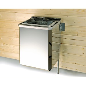 Stufa per sauna Weka BioAktiv 9 kW per sauna Kurikka, stufa in acciaio inox con pietre.