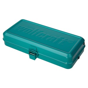 Wolfcraft Bit-Box, 32 pezzi, in custodia metallica verde.