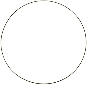 Cercle en métal noir, Ø 60 cm, idéal pour attrape-rêves et loisirs créatifs.