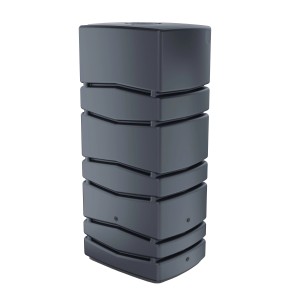 Waterform Aqua Tower, serbatoio acqua piovana, 650 l, antracite. Forma squadrata, ideale per la raccolta dell'acqua piovana in giardino.