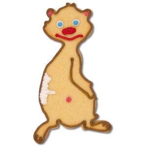 Erdmännchen Ausstecher aus Edelstahl, 11cm, für detailreiche Plätzchen und Bastelarbeiten.