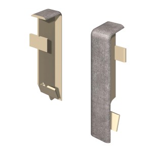 Egger pièces intermédiaires cubiques, 6 cm, gris pierre, lot de 2 pour plinthes.