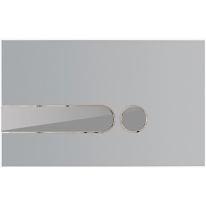 Placca di comando WC Sanitop-Wingenroth iPlate, cromo opaco, sistema a doppio scarico.