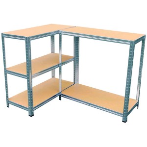 Scaffale per carichi pesanti zincato a 5 ripiani, ideale per cantina, garage o officina.
