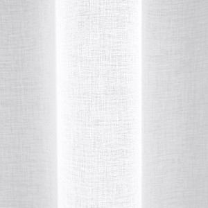Sciarpa a passanti bianca Peking di Neusser Collection, 245x135 cm, tenda per finestra con texture.