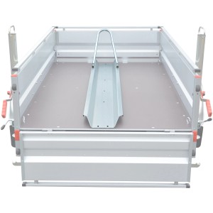 Stema binario di trasporto con staffa per ruota anteriore per montaggio su rimorchio auto.