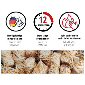 Allume-feu naturels Valo, facile à enflammer, paquet de 1 kg.