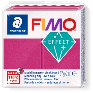 Fimo effect Bordeaux Metallic, 57g, ofenhärtende Modelliermasse für kreative Projekte.