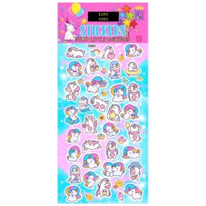 Puffy Sticker Little Unicorns : stickers 3D licorne pour chambres d'enfants et loisirs créatifs.