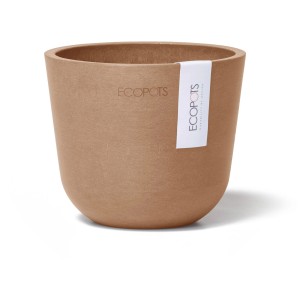 Cache-pot Ecopots Oslo Mini Terra, Ø 11,5 cm, idéal pour plantes d'intérieur.