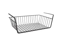 MSV Regalkorb Stahl Schwarz (HxBxT) 10 x 37 x 25,5 cm