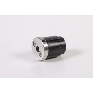 Adaptateur avec embout V2A pour main courante 40 mm, acier inoxydable, accessoire escalier et rampe.